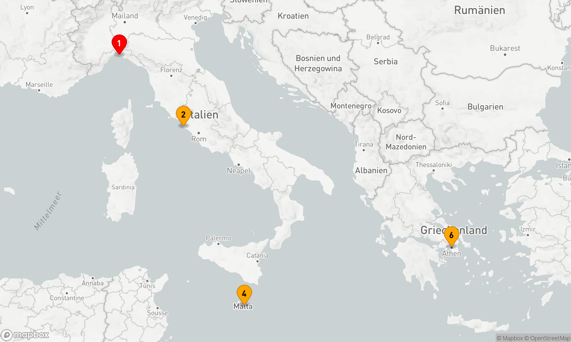 Route 5 Nächte - Mediterrane Entdeckungsreise