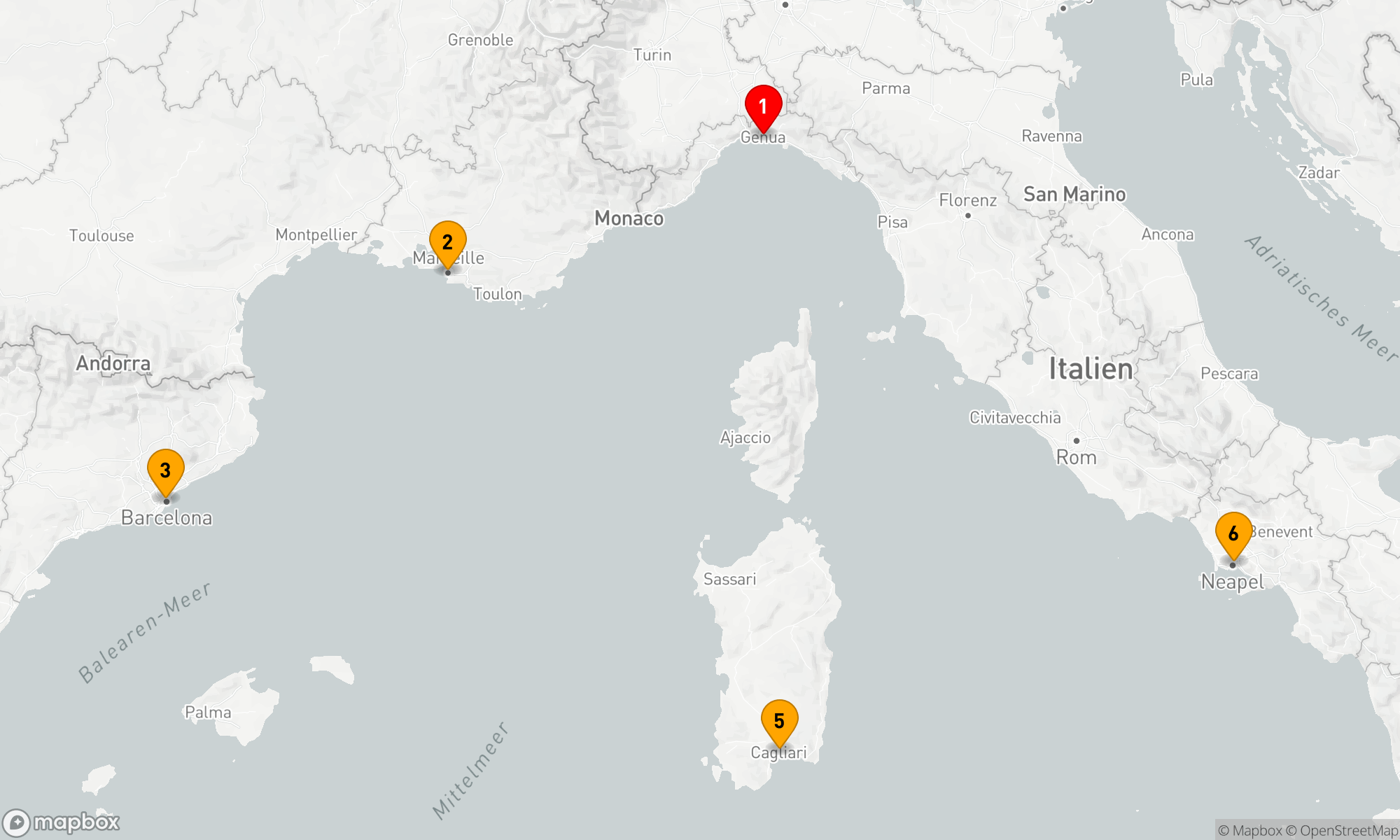 Route 5 Nächte - Mediterrane Entdeckungsreise