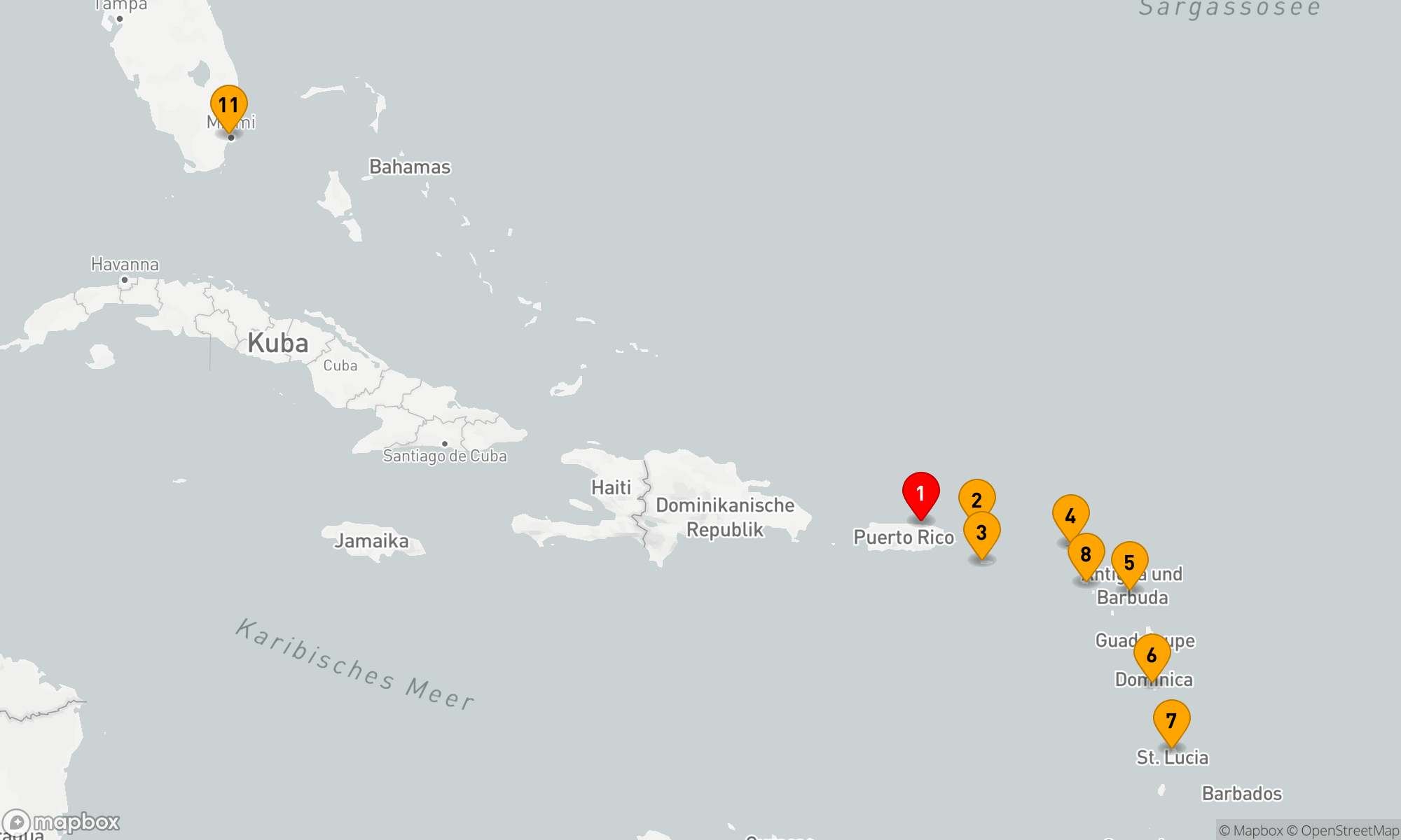 Route 10 Nächte - KREUZFAHRT IN DER SÜDLICHEN KARIBIK