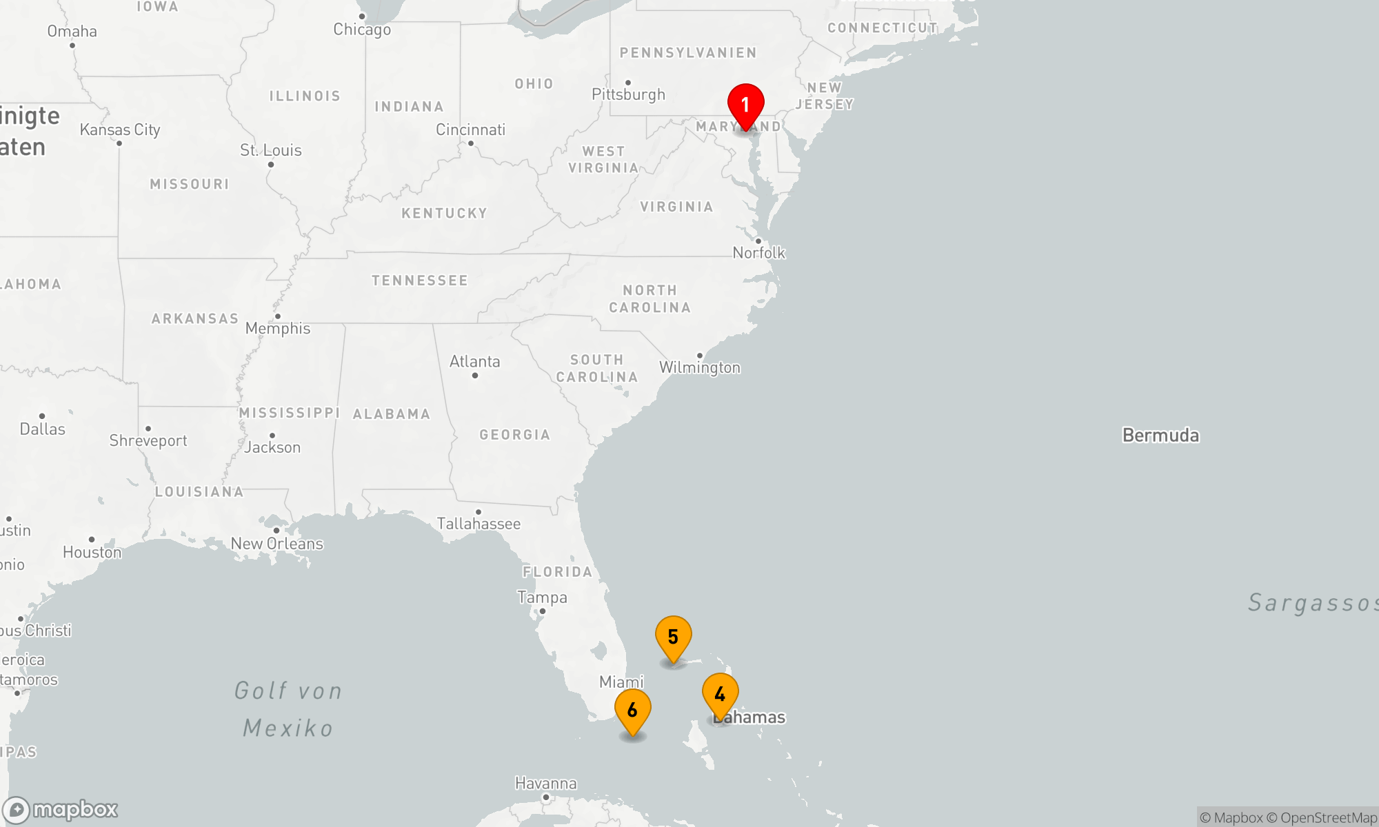 Route 8 Nächte - BAHAMAS-KREUZFAHRT