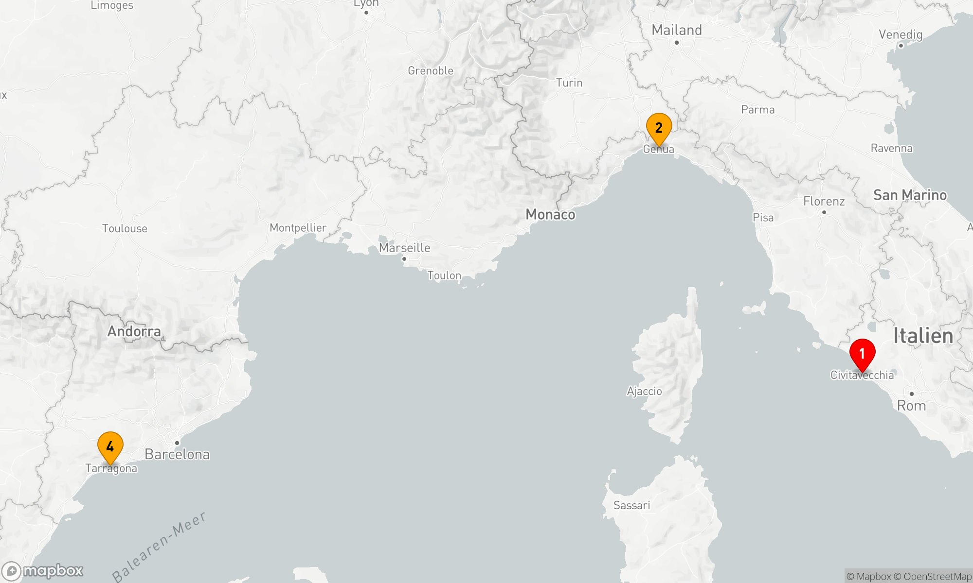 Route 3 Nächte - Mediterrane Glanzlichter