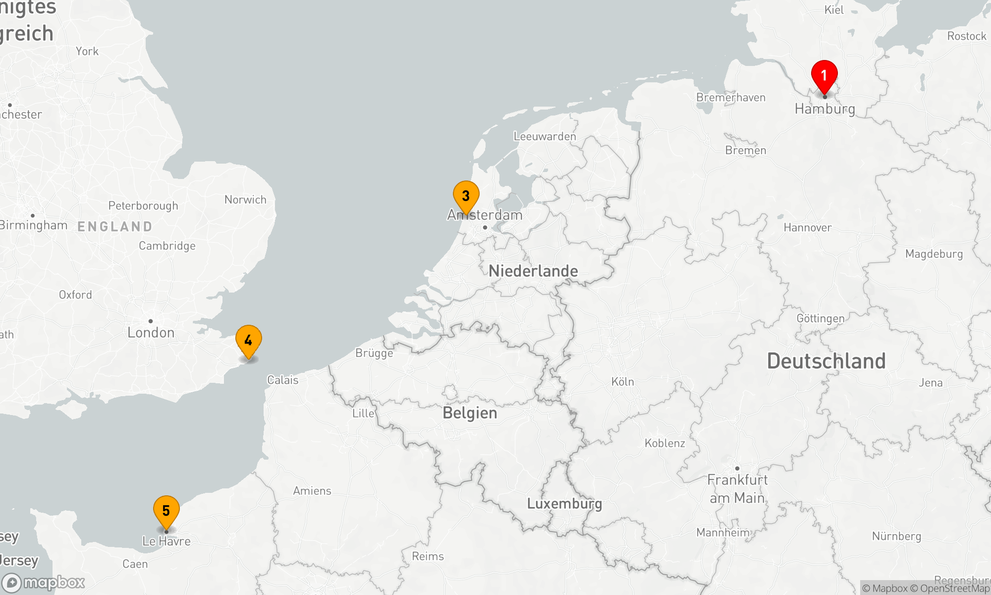 Route 4 Nächte - Nordwesteuropäische Küstenzauber-Tour