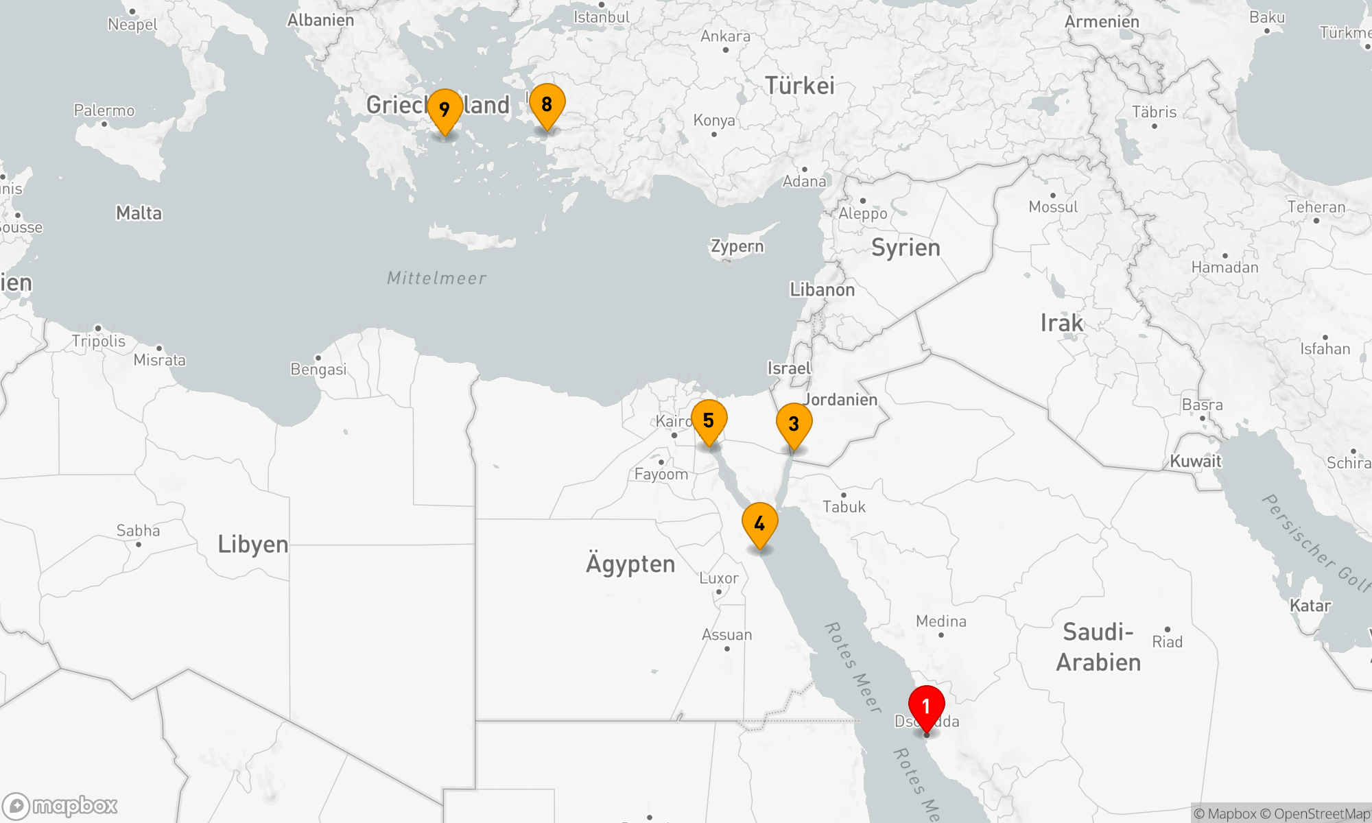 Route 8 Nächte - Orientalische Entdeckungsreise: Vom Roten Meer zur Ägäis