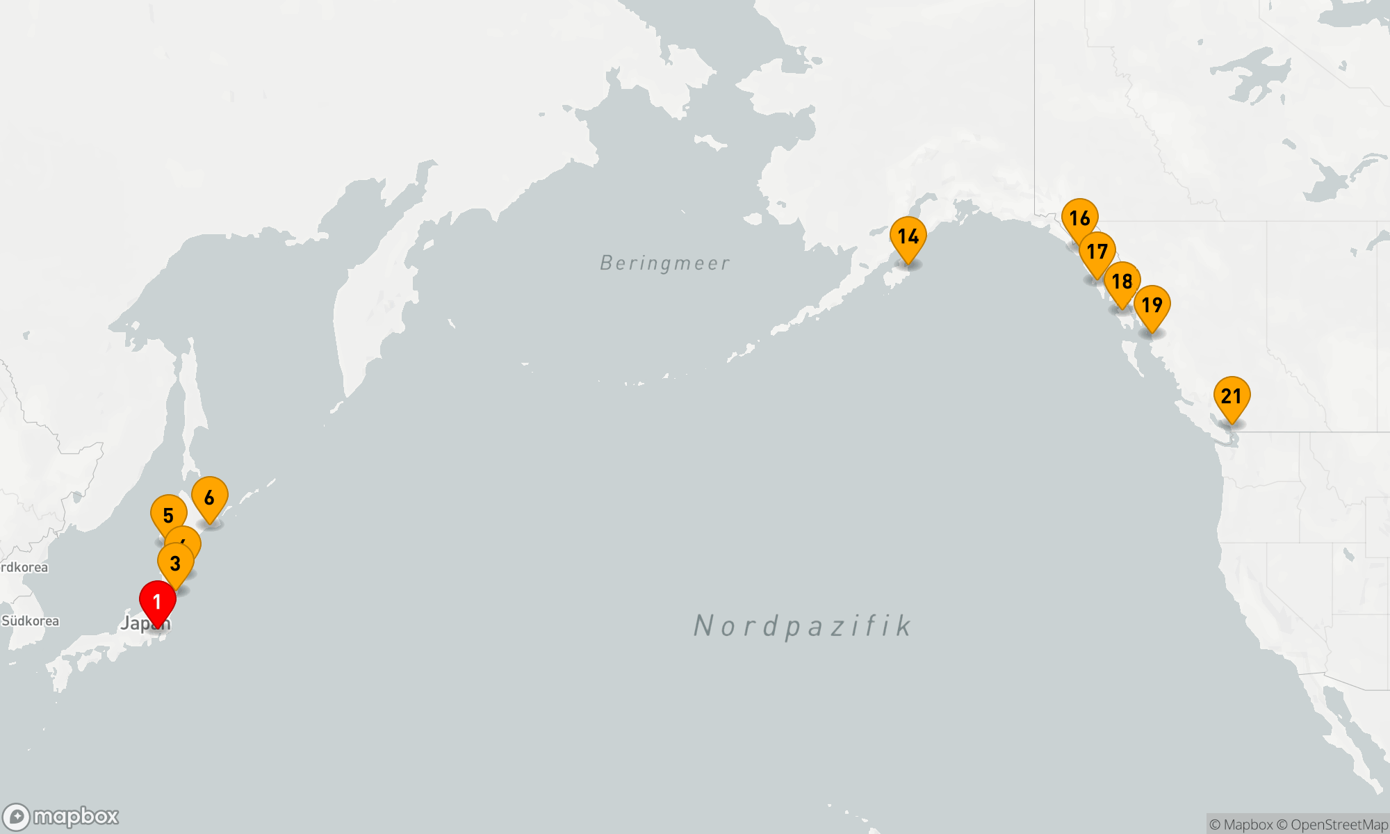 Route 20 Nächte - PAZIFIKPASSAGE & GLETSCHERBUCHT