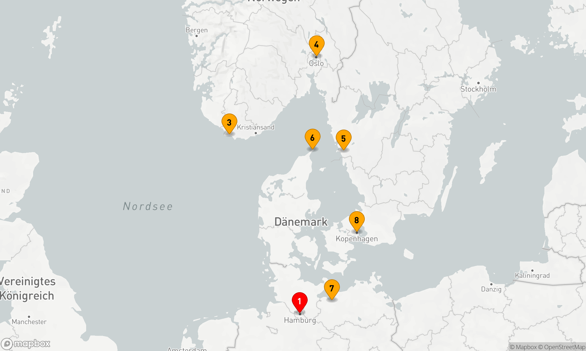 Route 7 Nächte - HÄFEN VON NORWEGEN,  SCHWEDEN & DÄNEMARK