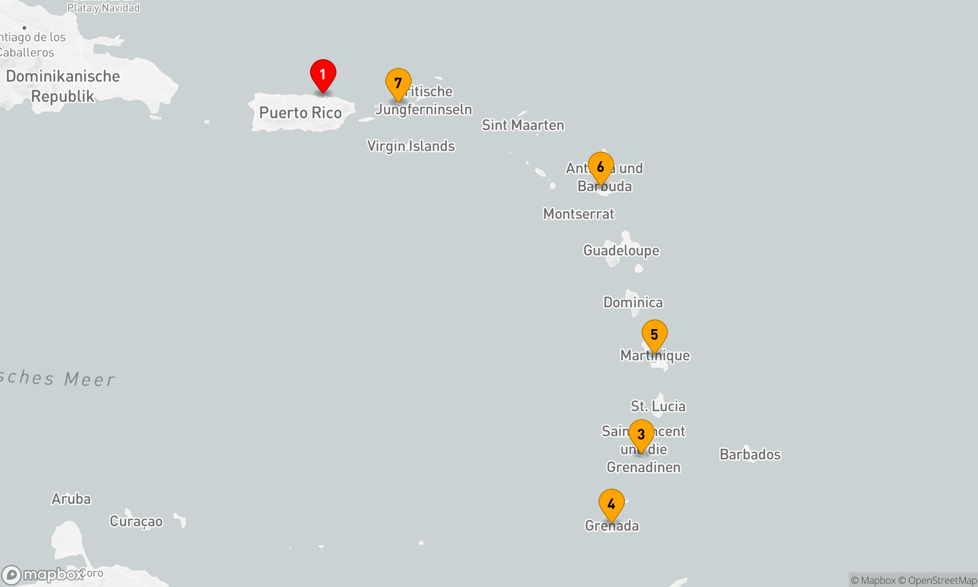 Route 7 Nächte - KREUZFAHRT IN DER SÜDLICHEN KARIBIK