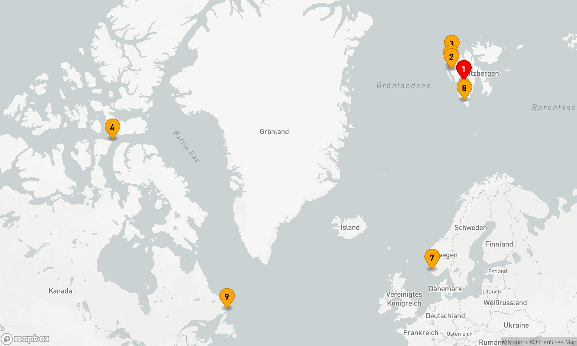 Route 9 Nächte - Von Longyearbyen nach Longyearbyen