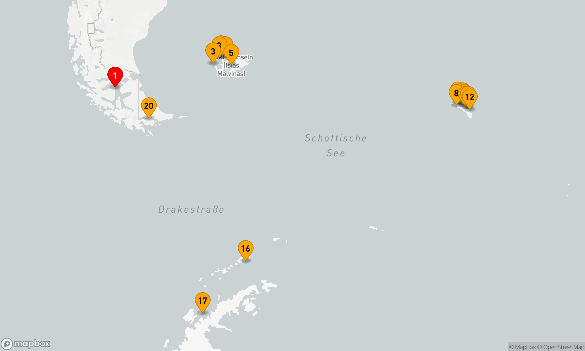 Route 21 Nächte - Von Punta Arenas nach Punta Arenas