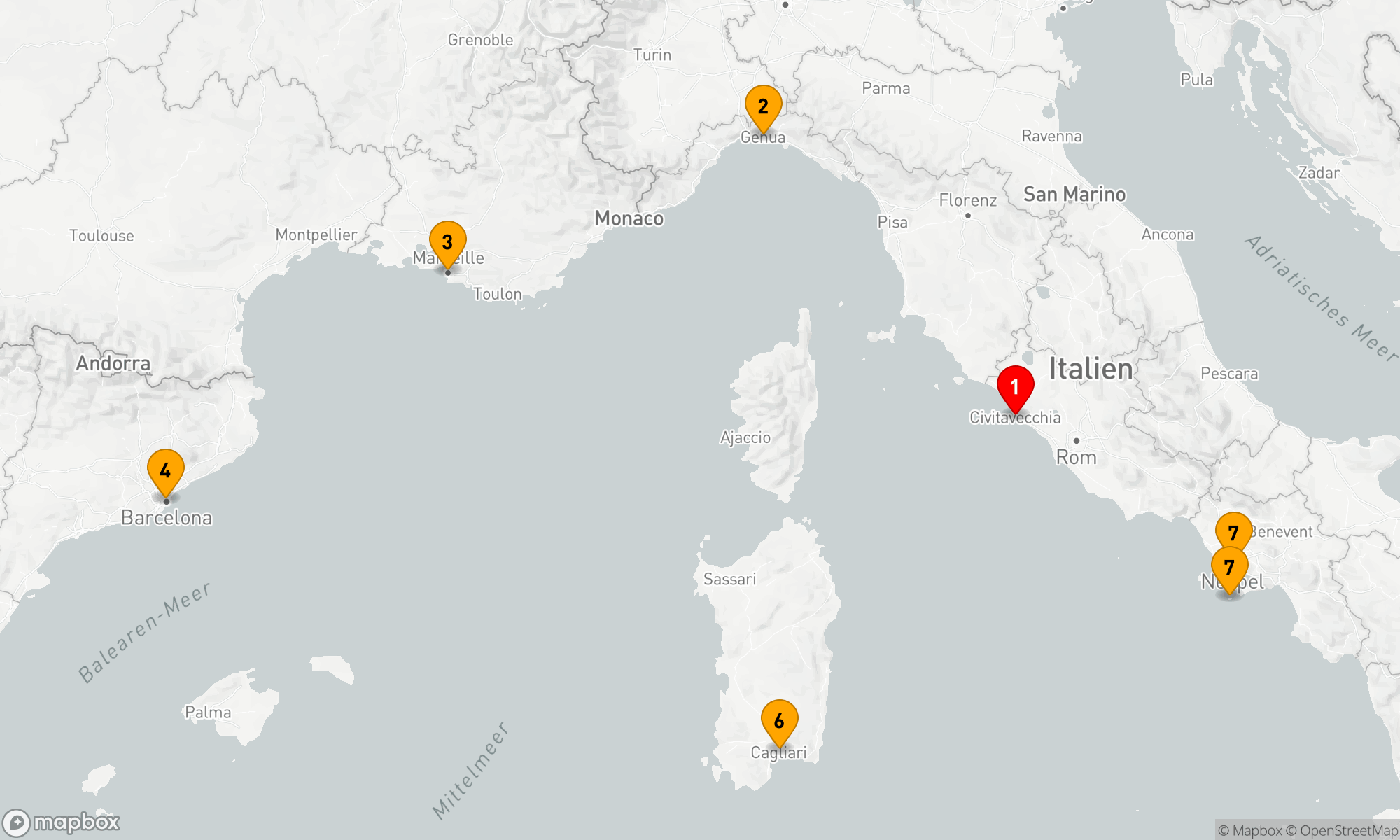 Route 7 Nächte - Mediterranes Mosaik